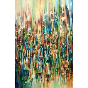 Muhammad Yousuf, 35 x 54 Inch, Acrylic on Canvas, Figurative Painting, AC-MYSF-041